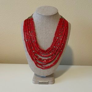 Stella & Dot Red Campari Necklace
